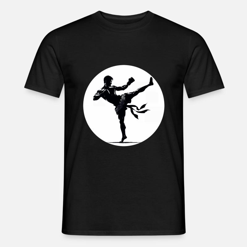 Muay Thai Design - Männer T-Shirt - Schwarz