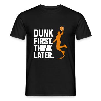 Dunk First T-Shirt Basketball Basketball Basketball - Männer T-Shirt - Schwarz - Vorne - AI Model Male 178 light (178cm)