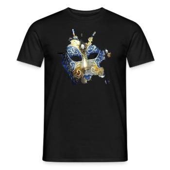 Mask for every masked ball at Carnival in Venice - Men's T-Shirt - black - Front - AI Model Male 178 light (178cm)