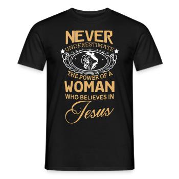 Jésus - T-shirt homme - noir - Devant - AI Model Male 178 light (178cm)