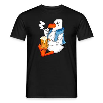 Dangerous seagull beer North Sea Moin seagull - Men's T-Shirt - black - Front - AI Model Male 178 light (178cm)