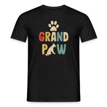 Grandpaw Grand Paw Hunde Großvater Opa Dog Grandpa - Männer T-Shirt - Schwarz - Vorne - AI Model Male 178 light (178cm)