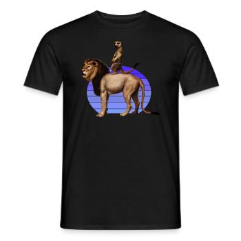 Suricate royal - T-shirt homme - noir - Devant - AI Model Male 178 light (178cm)