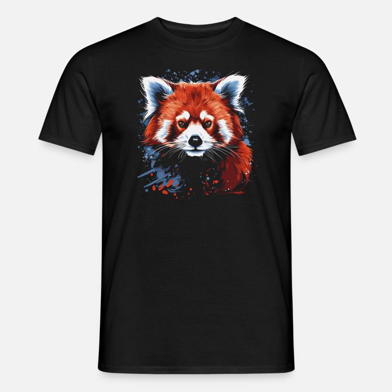 Roter Panda - Männer T-Shirt - Schwarz