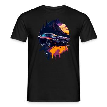 Classic sports car - Men's T-Shirt - black - Front - AI Model Male 178 light (178cm)
