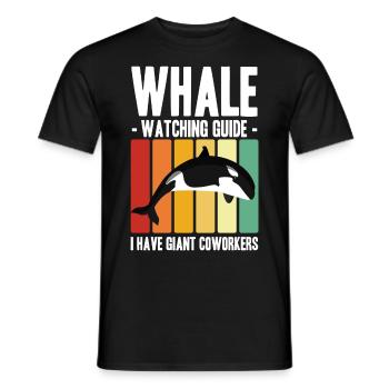 Wale beobachten | Wal Meerestier Meer Geschenke - Männer T-Shirt - Schwarz - Vorne - AI Model Male 178 light (178cm)