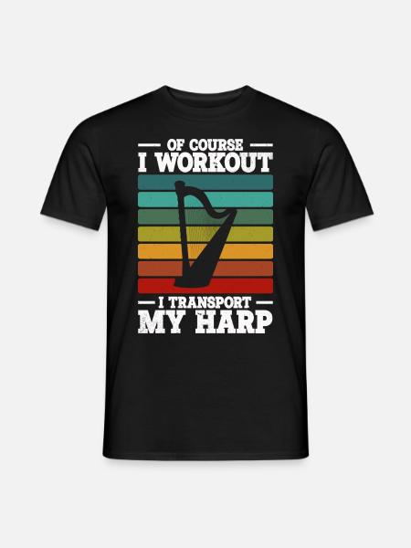 Harfe - Männer T-Shirt - Schwarz
