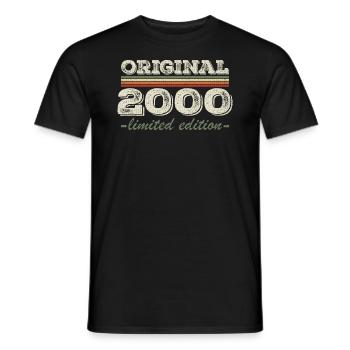 Legend since 2000 Born 2000 Birthday 2000 - Men's T-Shirt - black - Front - AI Model Male 178 light (178cm)