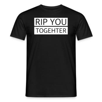 Reiss dich zusammen | lustige Sprüche, englisch - Männer T-Shirt - Schwarz - Vorne - AI Model Male 178 light (178cm)