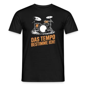 Schlagzeug Schlagzeuger Drummer Schlagzeugspieler - Männer T-Shirt - Schwarz - Vorne - AI Model Male 178 light (178cm)