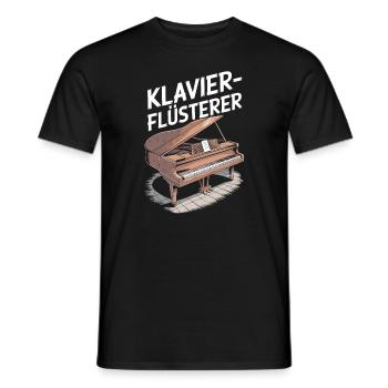 Klavier Flüsterer Pianist und Piano Spieler - Männer T-Shirt - Schwarz - Vorne - AI Model Male 178 light (178cm)