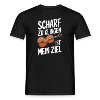Violine Geigen Musiker Spieler Geiger Violinist - Männer T-Shirt - Schwarz - Vorne - AI Model Male 178 light (178cm)