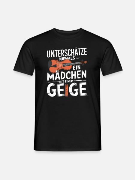 Geiger Geigen Spieler Violine Musiker Violinist - Männer T-Shirt - Schwarz