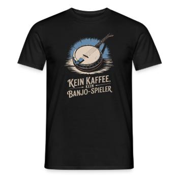 Banjo Spieler Bluegrass Musik Saiteninstrument - Männer T-Shirt - Schwarz - Vorne - AI Model Male 178 light (178cm)