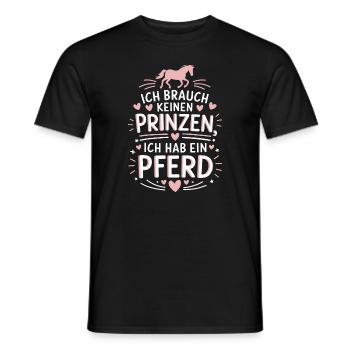 Reiterin Pferde Mädchen Reiten Pferdeliebhaber - Männer T-Shirt - Schwarz - Vorne - AI Model Male 178 light (178cm)