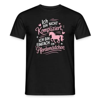 Pferdeliebhaber Reiten Pferde Mädchen Reiterin - Männer T-Shirt - Schwarz - Vorne - AI Model Male 178 light (178cm)