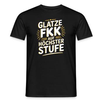 Glatze Frisur Haarausfall, Lustiges Glatzenträger - Männer T-Shirt - Schwarz - Vorne - AI Model Male 178 light (178cm)