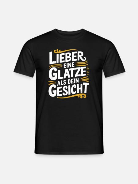 Glatze Frisur Haarausfall, Glatzenträger - Männer T-Shirt - Schwarz