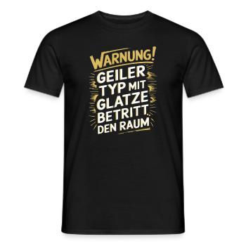 Glatzenträger Haarausfall , Lustiges Glatzen - Männer T-Shirt - Schwarz - Vorne - AI Model Male 178 light (178cm)
