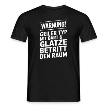 Glatze Frisur Haarausfall, Glatzenträger - Männer T-Shirt - Schwarz - Vorne - AI Model Male 178 light (178cm)