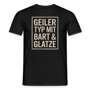Glatze Frisur Haarausfall, Lustiges Glatzenträger - Männer T-Shirt - Schwarz - Vorne - AI Model Male 178 light (178cm)