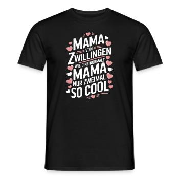 Zwillingsmama Zwillings Mutter Mama von Zwillingen - Männer T-Shirt - Schwarz - Vorne - AI Model Male 178 light (178cm)