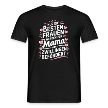 Zwillingsmama Zwillings Mutter, Mama von Zwillinge - Männer T-Shirt - Schwarz - Vorne - AI Model Male 178 light (178cm)