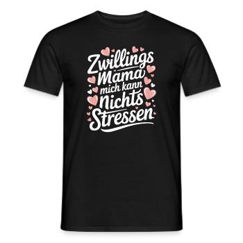 Zwillingsmama Mama von Zwillingen Zwillings Mutter - Männer T-Shirt - Schwarz - Vorne - AI Model Male 178 light (178cm)