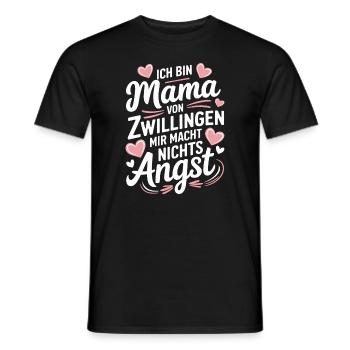 Zwillingsmama Zwillings Mutter Mama von Zwillingen - Männer T-Shirt - Schwarz - Vorne - AI Model Male 178 light (178cm)