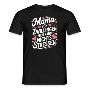 Zwillingsmama Mama von Zwillingen Zwillings Mutter - Männer T-Shirt - Schwarz - Vorne - AI Model Male 178 light (178cm)