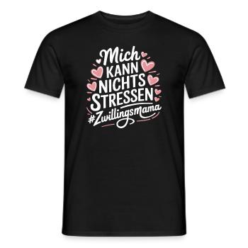 Zwillingsmama Mama von Zwillingen Zwillings Mutter - Männer T-Shirt - Schwarz - Vorne - AI Model Male 178 light (178cm)