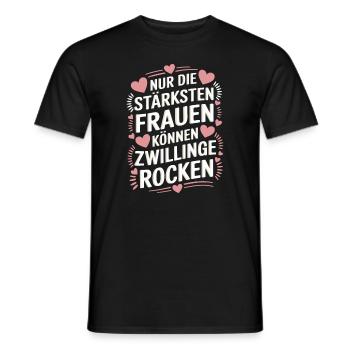 Twin Mom Zwillingsmutter Mama von Zwillingen - Männer T-Shirt - Schwarz - Vorne - AI Model Male 178 light (178cm)