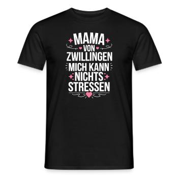 Zwillingsmama Mama von Zwillingen Zwillings Mutter - Männer T-Shirt - Schwarz - Vorne - AI Model Male 178 light (178cm)