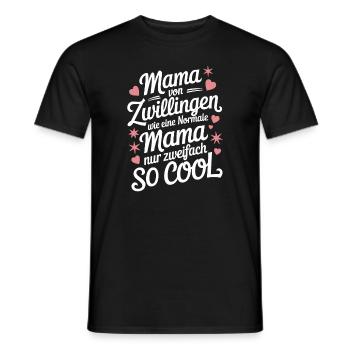 Zwillingsmama Zwillings Mutter Mama von Zwillingen - Männer T-Shirt - Schwarz - Vorne - AI Model Male 178 light (178cm)