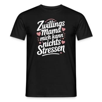 Zwillingsmama Mama von Zwillingen Zwillings Mutter - Männer T-Shirt - Schwarz - Vorne - AI Model Male 178 light (178cm)