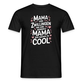 Zwillingsmama Zwillings Mutter Mama von Zwillingen - Männer T-Shirt - Schwarz - Vorne - AI Model Male 178 light (178cm)