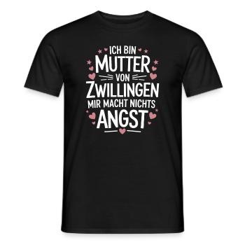 Zwillingsmama Zwillings Mutter Mama von Zwillingen - Männer T-Shirt - Schwarz - Vorne - AI Model Male 178 light (178cm)