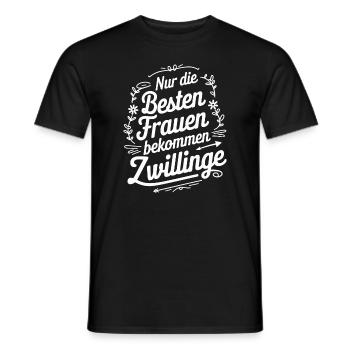Mama von Zwillingen Zwillingsmama Zwillings Mutter - Männer T-Shirt - Schwarz - Vorne - AI Model Male 178 light (178cm)