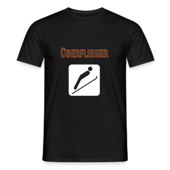 Überflieger - Männer T-Shirt - Schwarz - Vorne - AI Model Male 178 light (178cm)