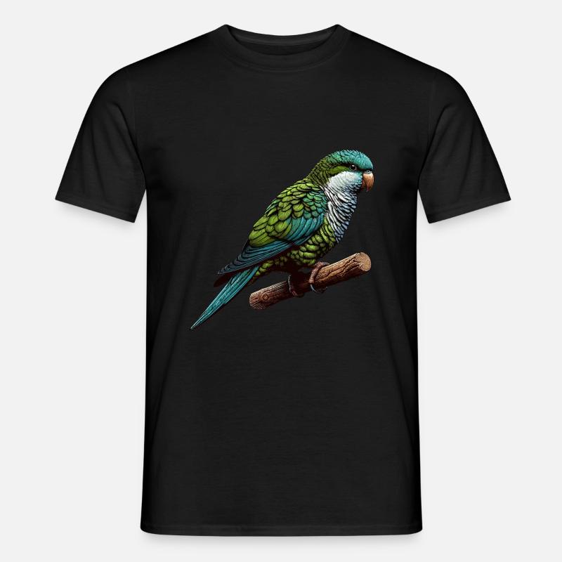 Quäker Papagei Mönch Sittich - Männer T-Shirt - Schwarz