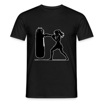 Muay Thaï Fille - T-shirt homme - noir - Devant - AI Model Male 178 light (178cm)