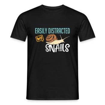 Je suis fou de jardinage d’escargots - T-shirt homme - noir - Devant - AI Model Male 178 light (178cm)