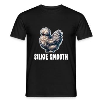 Silkie Chicken Silkie Hen drawing - Men's T-Shirt - black - Front - AI Model Male 178 light (178cm)