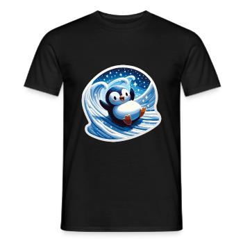 Weihnachtspinguine Kleiner Pinguin Pinguin-Liebhaber - Männer T-Shirt - Schwarz - Vorne - AI Model Male 178 light (178cm)