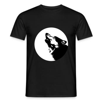 Wolf - Männer T-Shirt - Schwarz - Vorne - AI Model Male 178 light (178cm)