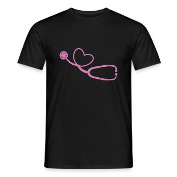 Médecin médecin médecin assistant médecin infirmier - T-shirt homme - noir - Devant - AI Model Male 178 light (178cm)