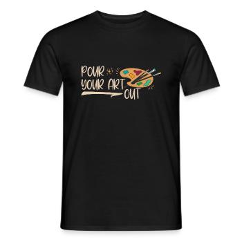 Art Teacher Funny Saying Art Course Art Class - Men's T-Shirt - black - Front - AI Model Male 178 light (178cm)