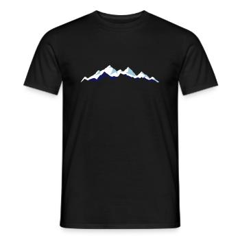 Skitour 2018 / 1 - Männer T-Shirt - Schwarz - Vorne - AI Model Male 178 light (178cm)