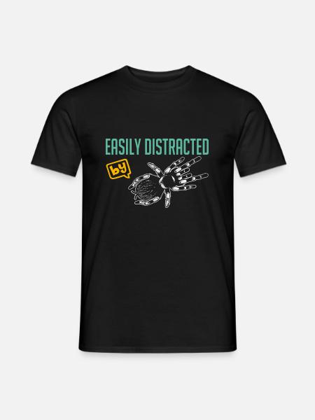 Verrückt nach Vogelspinnen lustiger Spinnenspruch - Männer T-Shirt - Schwarz