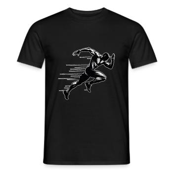 Bahnläufer Sprinter Sprint 100m Sprinter - Männer T-Shirt - Schwarz - Vorne - AI Model Male 178 light (178cm)